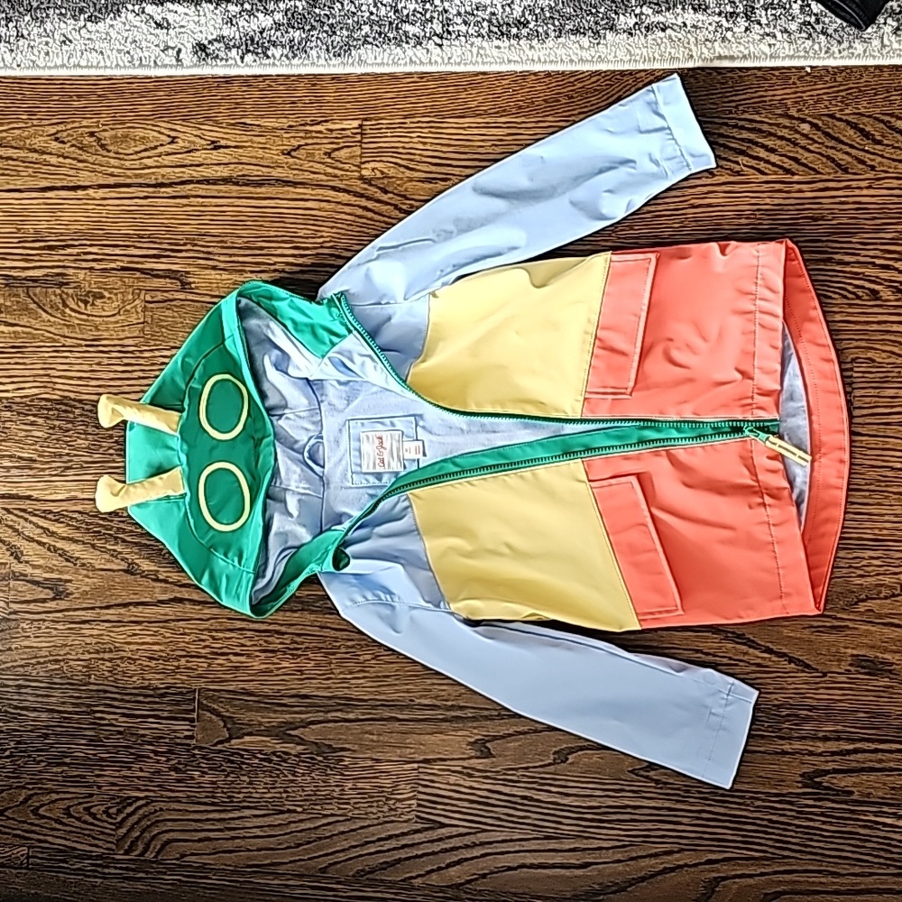 Cat and Jack 5T caterpillar rain jacket, like new